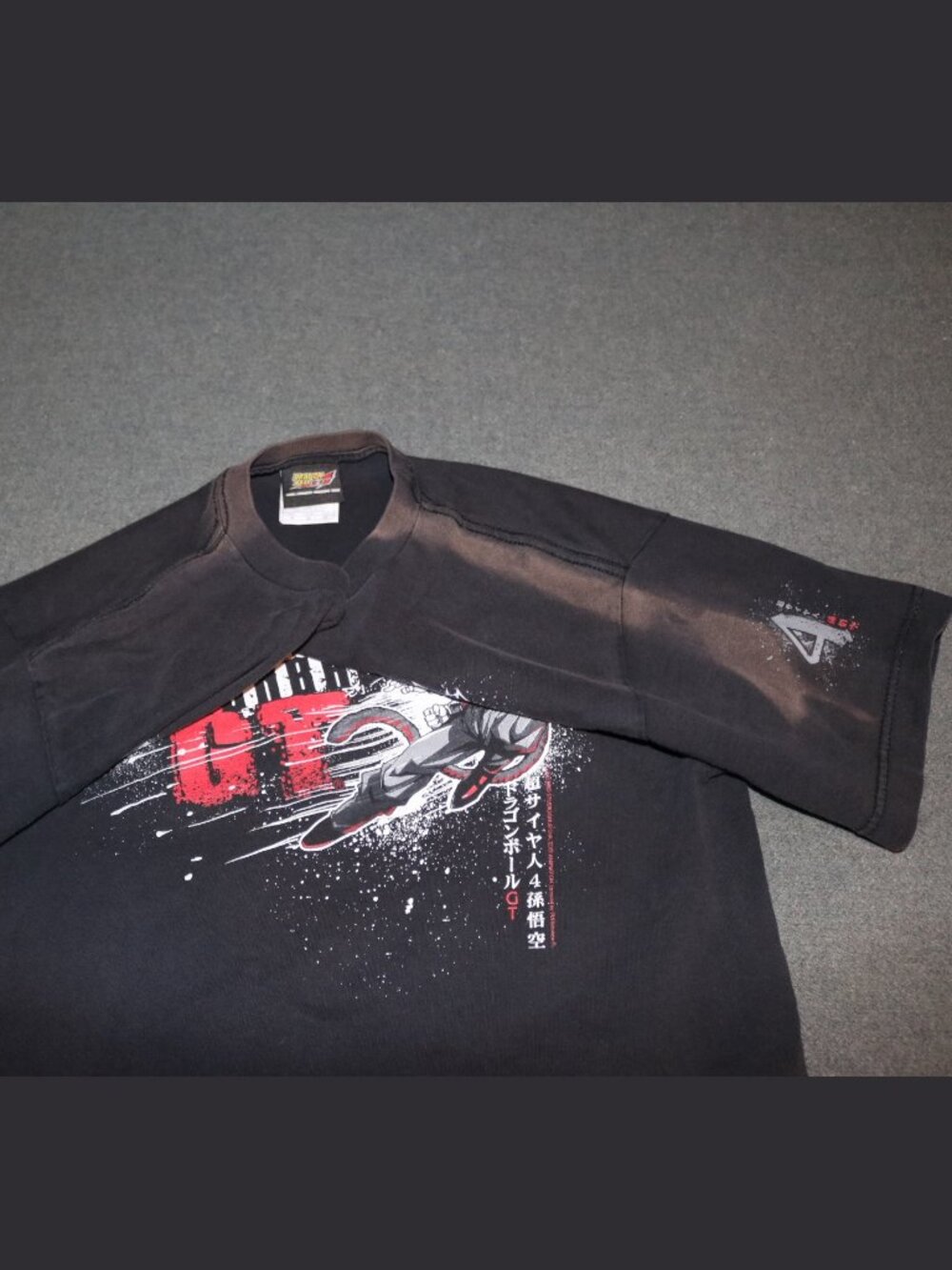 Dragon Ball GT T-shirt Mens Medium Black 2003 DBGT Super Saiyan 4 Bad Faded - Picture 7 of 9